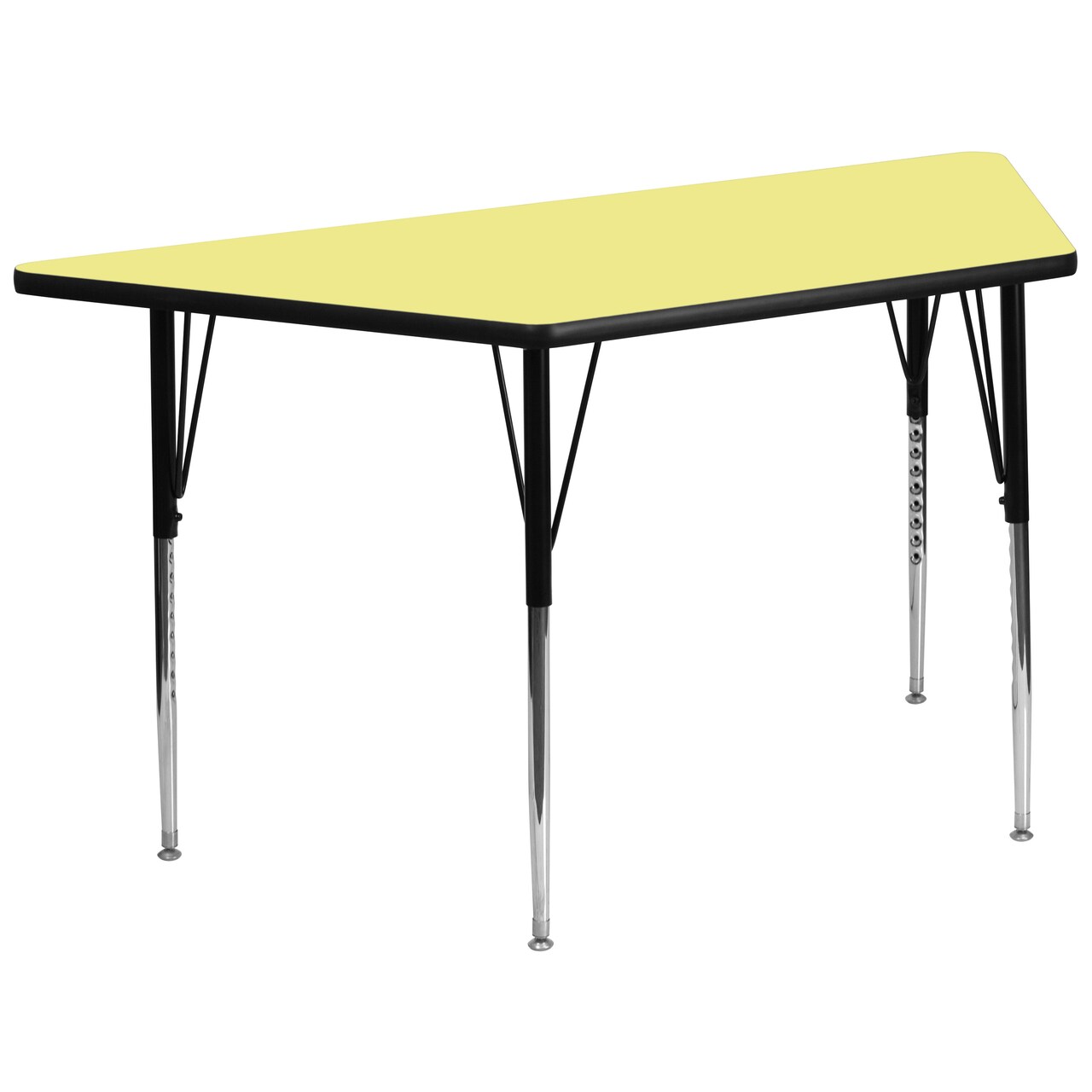 Emma and Oliver 29x57 Trapezoid Laminate Adjustable Activity Table